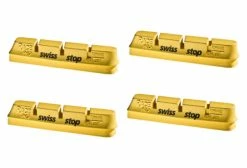 X4 Cartouches De Patins De Frein SwissStop RacePro Yellow King Pour Jantes Carbone Pour Freins Campagnolo