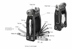 Multi-Outils Topeak Ninja 16+ Noir / Argent (16 Fonctions) -Entretien Soldes 2018328606448ebe18053.67774702