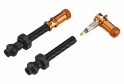 Paire De Valves Tubeless Granite Design Juicy Nipple 80 Mm Avec Bouchons Démonte-Obus Orange