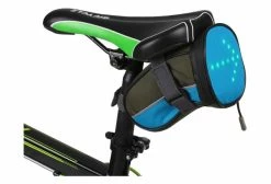MS Life Sacoche De Selle Vélo Léger Et Réfléchissant Rechargeable Par USB Avec Lumière De Signalisation LED - Bleu