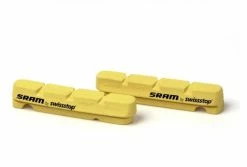 X2 Cartouches De Patins De Freins Sram Pour Jante Carbone Jaune