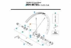 SHIMANO Rayon Roue Arrière XT 27.5 284mm
