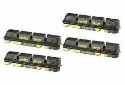 X4 Cartouches De Patins De Freins SwissStop FLASH PRO BLACK PRINCE Jantes Carbone Shimano/Sram